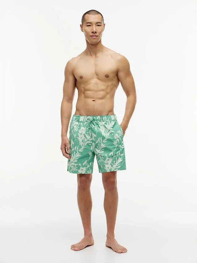 Bañador con estampado tropical de 18 cm Bañador con estampado tropical de 18 cm