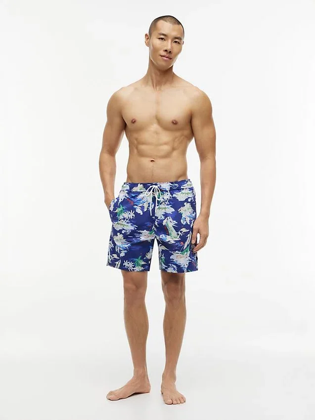 Bañador de 18 cm con estampado de surf Bañador de 18 cm con estampado de surf