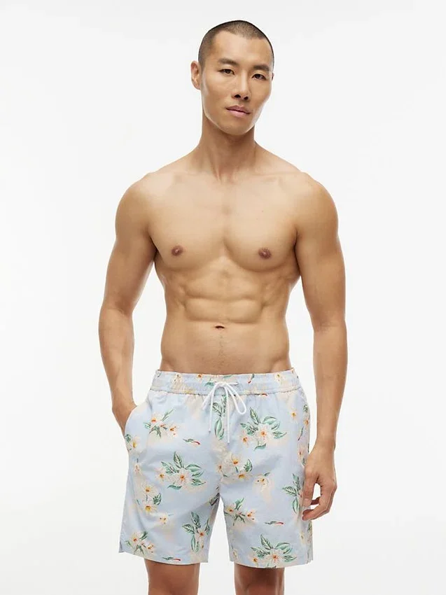 Bañador de 18 cm con estampado floral Bañador de 18 cm con estampado floral
