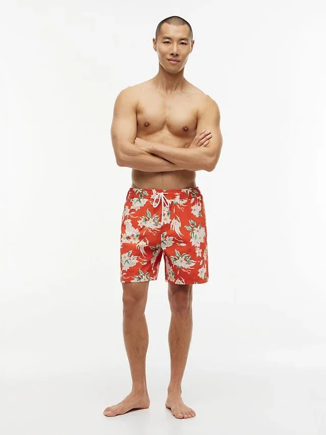 Bañador de 18 cm con estampado floral Bañador de 18 cm con estampado floral