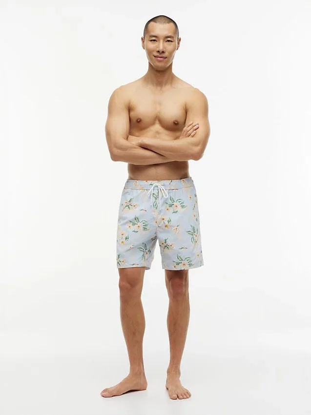 Bañador de 18 cm con estampado floral Bañador de 18 cm con estampado floral