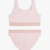 Bañador de dos piezas con estampado y cuello cuadrado para niña Bañador de dos piezas con estampado y cuello cuadrado para niña