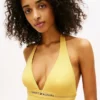 Bañador de una pieza con cuello halter y logotipo de Hilfiger