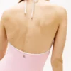 Bañador halter con monograma en letra cursiva Bañador halter con monograma en letra cursiva