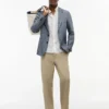 Blazer de lino de corte regular de New York Label