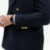 Blazer de mezcla de algodón y lana con textura