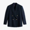 Blazer de mezcla de algodón y lana con textura