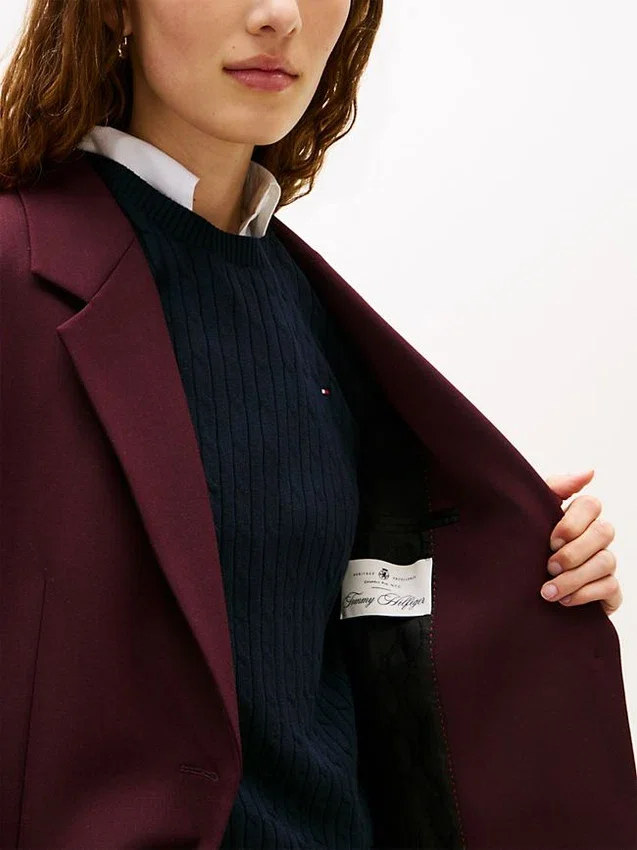 Blazer de mezcla de lana de corte holgado Blazer de mezcla de lana de corte holgado