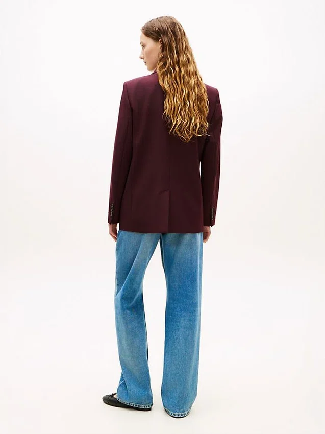 Blazer de mezcla de lana de corte holgado Blazer de mezcla de lana de corte holgado