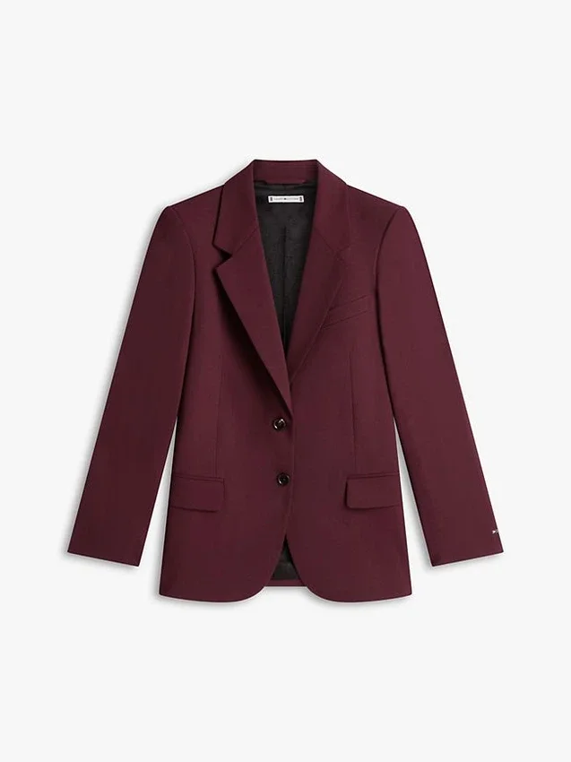 Blazer de mezcla de lana de corte holgado Blazer de mezcla de lana de corte holgado