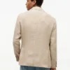 Blazer informal de lino teñido en prenda Blazer informal de lino teñido en prenda