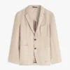 Blazer informal de lino teñido en prenda Blazer informal de lino teñido en prenda