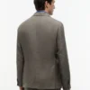 Blazer informal de lino teñido en prenda Blazer informal de lino teñido en prenda