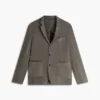 Blazer informal de lino teñido en prenda Blazer informal de lino teñido en prenda