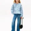 Blusa de popelín a rayas para niña