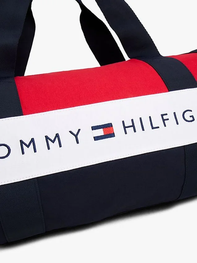 Bolsa de lona con bloques de color y logotipo de Tommy Bolsa de lona con bloques de color y logotipo de Tommy
