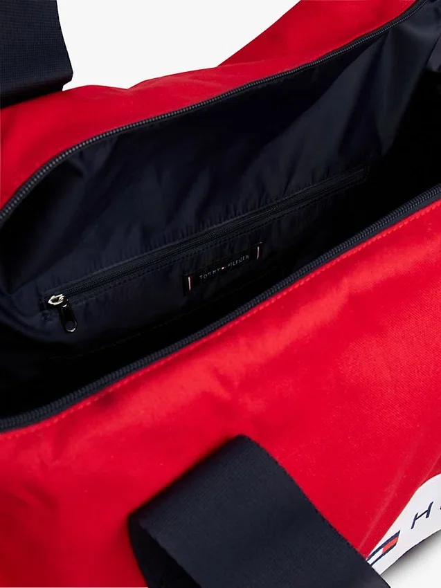 Bolsa de lona con bloques de color y logotipo de Tommy Bolsa de lona con bloques de color y logotipo de Tommy