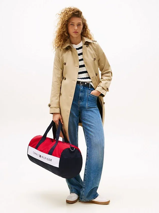 Bolsa de lona con bloques de color y logotipo de Tommy Bolsa de lona con bloques de color y logotipo de Tommy