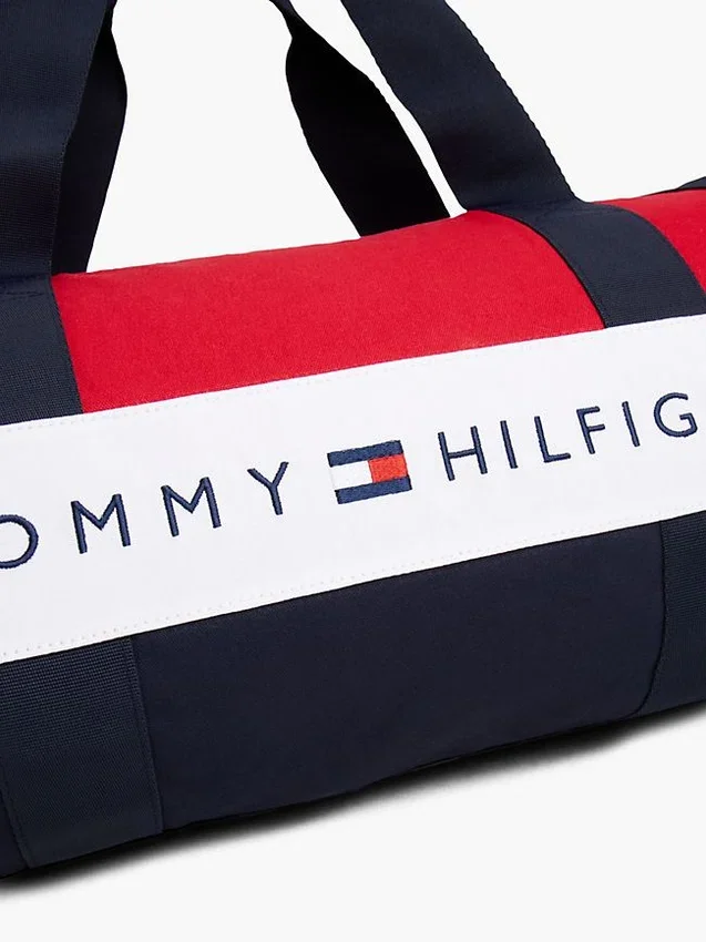Bolsa de lona con bloques de color y logotipo de Tommy Bolsa de lona con bloques de color y logotipo de Tommy