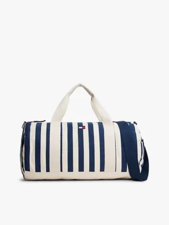 Bolsa de lona con rayas náuticas