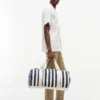 Bolsa de lona con rayas náuticas Bolsa de lona con rayas náuticas
