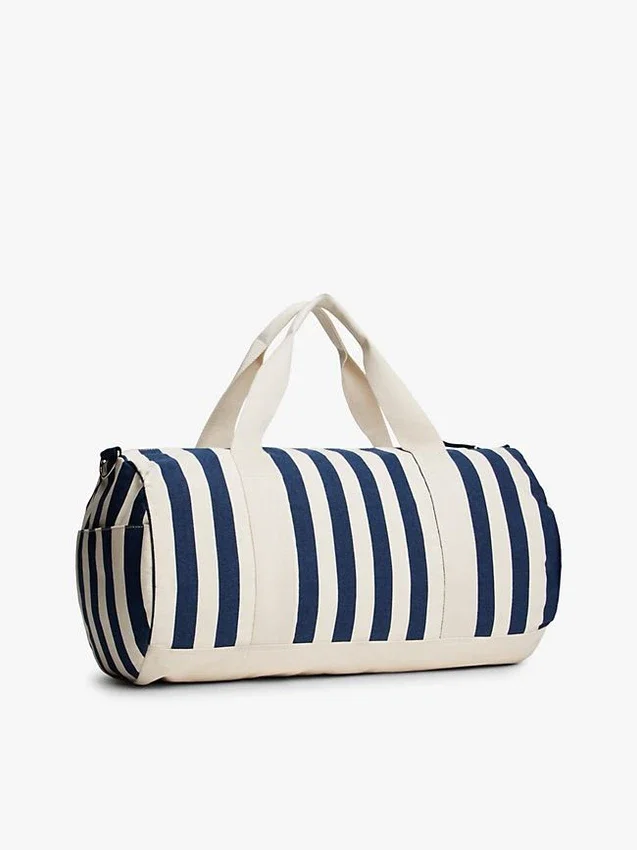 Bolsa de lona con rayas náuticas Bolsa de lona con rayas náuticas