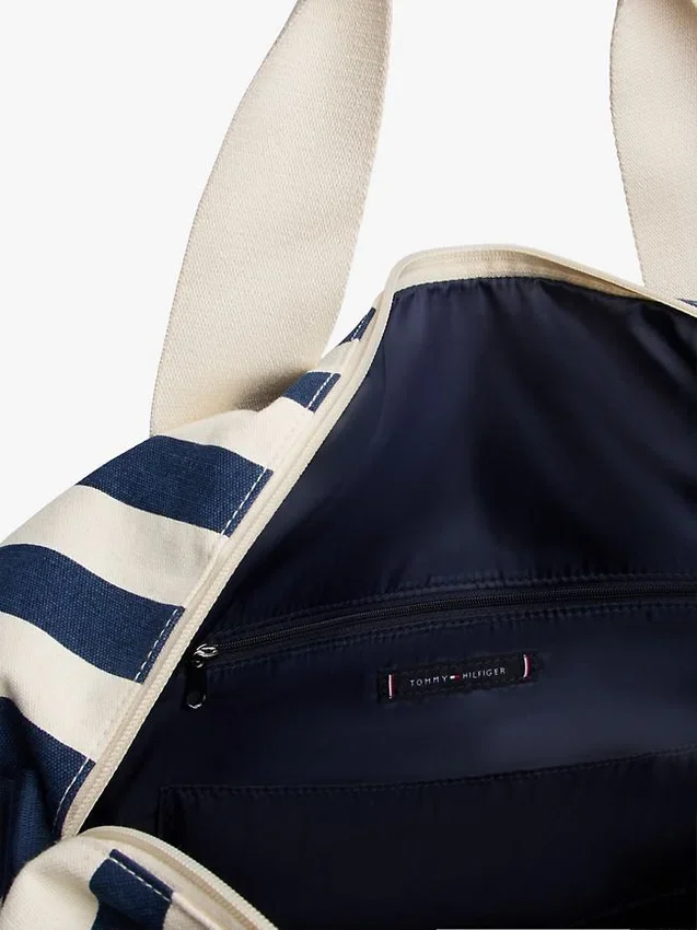 Bolsa de lona con rayas náuticas Bolsa de lona con rayas náuticas