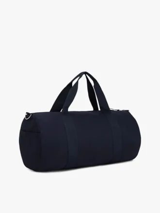 Bolsa de viaje con logotipo de rayas y bandera