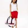 Bolsa de viaje con logotipo y rayas de bandera para niños
