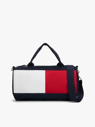 Bolsa de viaje para niños con logotipo de bandera en bloques de color