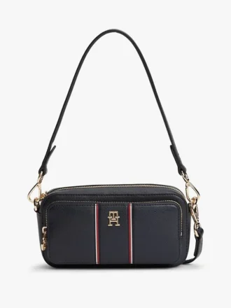 Bolso bandolera con rayas emblemáticas