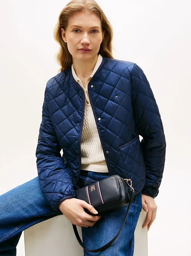 Bolso bandolera con rayas emblemáticas Bolso bandolera con rayas emblemáticas