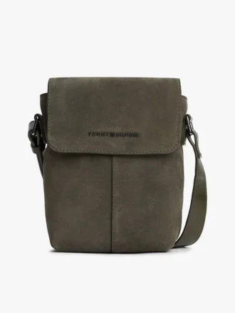Bolso bandolera con solapa de ante