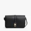 Bolso bandolera con solapa y monograma pulido Bolso bandolera con solapa y monograma pulido