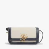 Bolso bandolera de lona con monograma Script