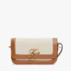 Bolso bandolera de lona con monograma Script