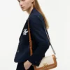 Bolso bandolera de lona con monograma Script