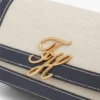 Bolso bandolera de lona con monograma Script