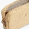Bolso bandolera de rafia con logotipo monograma Bolso bandolera de rafia con logotipo monograma