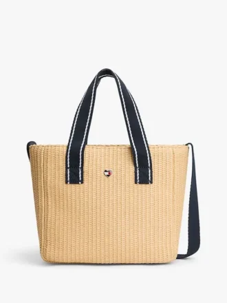 Bolso bandolera de rafia para niña