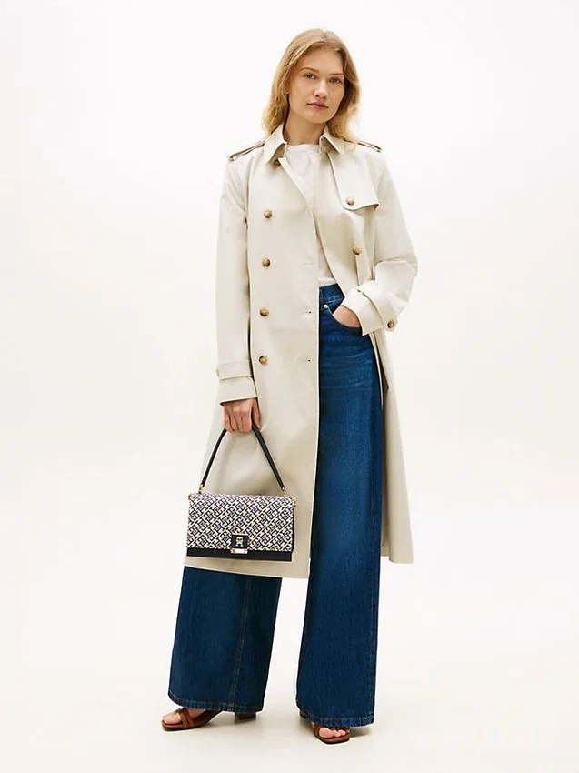 Bolso bandolera Jacquard con cierre Monogram Bolso bandolera Jacquard con cierre Monogram