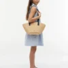 Bolso de hombro de rafia para niña Bolso de hombro de rafia para niña