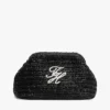 Bolso de mano de rafia con monograma Script Bolso de mano de rafia con monograma Script
