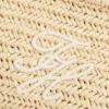 Bolso de mano de rafia con monograma Script Bolso de mano de rafia con monograma Script