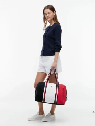 Bolso de viaje con bloques de color