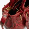 Bolso micro tote de piel con relieve de serpiente Bolso micro tote de piel con relieve de serpiente