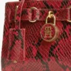 Bolso micro tote de piel con relieve de serpiente Bolso micro tote de piel con relieve de serpiente