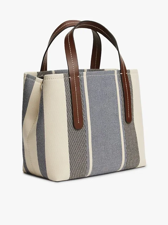 Bolso mini tipo cartera de jacquard a rayas Bolso mini tipo cartera de jacquard a rayas