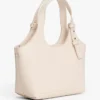 Bolso mini tote con logo metalizado y textura granulada Bolso mini tote con logo metalizado y textura granulada