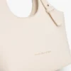 Bolso mini tote con logo metalizado y textura granulada Bolso mini tote con logo metalizado y textura granulada